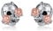 Skull Earrings 925 Sterling Silver Skull Flower Stud Earrings Gothic Earrings Skeleton Jewellery Gift for Women Girls