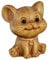 Gsycle Wooden Mouse Figurine, Brown Rat Statue, Cute Wooden Small Mouse Ornament for Home Decor