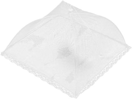 Faltbares Lebensmittelabdecknetz aus Mesh, Weiß, für Draußen und Partys