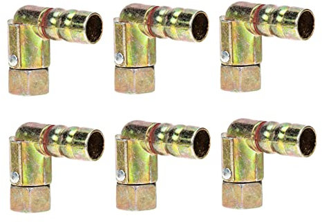 OSALADI 6pcs Full Copper Gas Elbow Cooker Adapter Joint Connector 1.1cm Threaded Internal Gas Cooker Connection for Kitchen and Outdoor Use