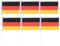 BESPORTBLE Deutschland Flagge für EM Deko 2024: 20 Stück Deutsche Mini Handgehaltene Flaggen mit Pole, Länderbezogene Handflaggen für 2024 EM Fußball WM Euro Hausgarten Party Deko
