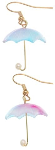 WRITWAA 2 Paar Regenschirm Ohrringe Lange Ohrringe Regenschirm-ohrringe Kreativer Ohrschmuck Ohrstecker Für Damen Statement-ohrringe Ohrmanschetten Für Frauen Ohrschmuck Harz