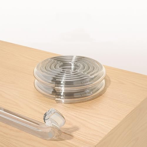 Protectores de bordes para mesa de café de cristal, transparente, protector grueso de mesa, tira de parachoques de seguridad para niños, para muebles y mesas de regreso a la escuela (grosor de 20 mm,