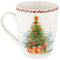 Altom Design Weihnachtsbecher Weihnachtstasse Kaffebecher Teetasse Becher Weihnachten 400ml in Geschenkbox Weihnachtsbaum und Weihnachtsmann