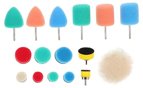 SOLUSTRE 64pièces Kit De De Polissage Éponge Pour Perceuse Disques De Polissage Réutilisables Pour Voiture Accessoires De Meulage Finition Pour Peinture Carrosserie