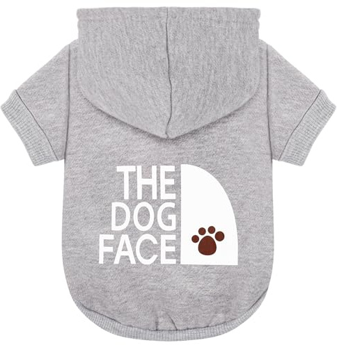 Paiaite grauer Hunde-Kapuzenpullover Chihuahua, halte deinen Hund mit dem stilvoll bedruckten Sweatshirt warm, Haustierkleidung und Pullover in einem, perfekt für Winter, kühle Sommernächte, Größe XXL
