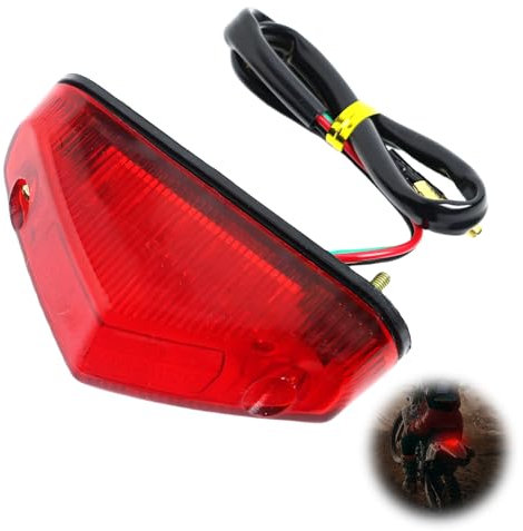 Supecesorio Luz Trasera de Freno de Motocicleta, Luz de Freno Trasera Moto 12V, Luz Trasera de Motocicleta Con Led, Luz Frenado Led para Motos Motocicletas ATV Dirt Bike Scooter