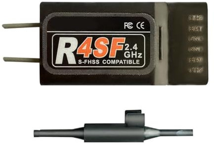 GREOHNMPAW 2.4G R4SF Empfänger 4-Kanal S-FHSS/FHSS Kompatibler Empfänger für Futaba T10J/T14SG/T18SZ/4PKS-R/T4PX