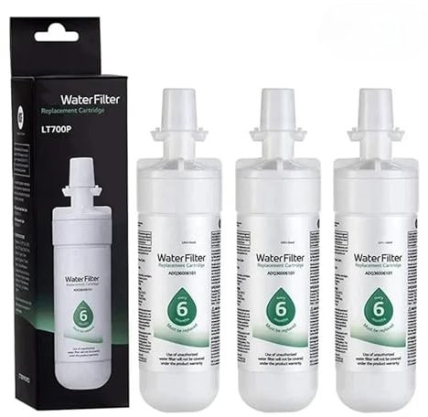 Refrigerator Water Filter,Compatible for LG,LT700P ADQ36006102 LFX31945ST LFX31925ST LFX30766S LFXC24726 LFXS24623 Refrigerator Replacement(3pcs)