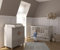 ZEEBRA - Babybett Kinderbett, 2w1 Bett Bambi - mit Schublade, Schutzgitter und Schaumstoffmatratze inklusive - Set mit antiallergischer Matratze - 120x60cm - Kaschmir