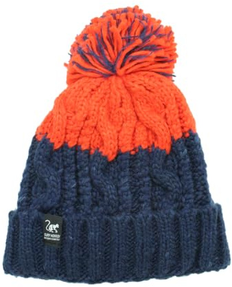 Surf Monkey Cappello invernale unisex con pompon taglia unica in pile interno