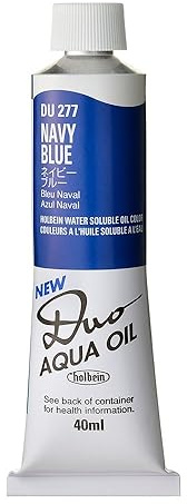 Holbein Duo Watersoluble Oil Colors - Navy Blue - 40ml Tube
