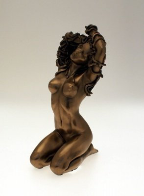 The Medusa Erotic Bronze Naked weiblich Skulptur – Griechischen Mythologie Snake Lady