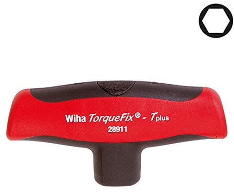 Wiha präziser Drehmoment-Schraubendreher mit Quergriff TorqueFix® Tplus fest voreingestellte Drehmomentbegrenzung (29236) 12,5 Nm, 6 mm für kontrolliertes Verschrauben in festem Anwendungsbereich, hörbares Klicksignal beim Erreichen des Drehmomentwerts