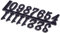 Rayher Uhrenziffern, schwarz, 20 mm, Kunststoff, selbstklebend, Ziffern für Uhren, Zahlen für Uhren, 8932200