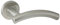 Arched T Bar Lever On Rose, Satin Stainless Steel