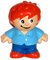 P:os 60968 - 3D Figur Mainzelmännchen „Edi“, Spielfigur aus PVC, ca. 5,5 cm hoch, zum Sammeln, Tauschen und Spielen