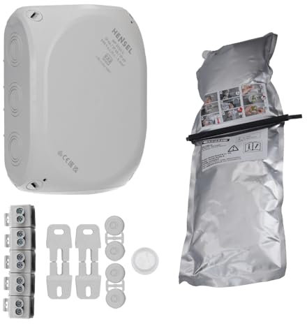 Hensel WP1010G Kabelabzweigkästen zum Vergießen IP68 2,5-10 qmm, 3phasig, 16 qmm 1phasig, 5polig, grau mit Klemme