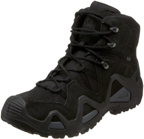 Lowa Anfibi Militari Zephyr GTX Mid TF, Pelle Scamosciata (Nero, 42)