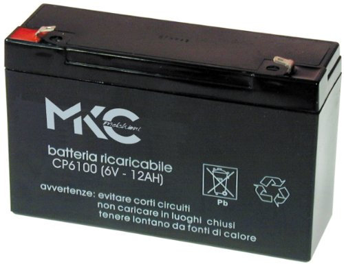 Melchioni Batteria al Piombo 6 Volt 12 Ampere
