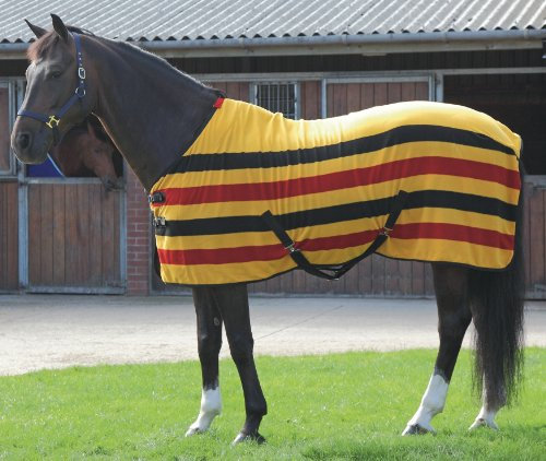Shires Newmarket Fleece Rug - Gold Stripe: 6ft9