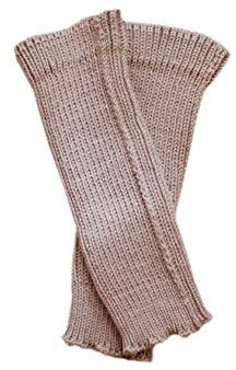 100% Merino Wolle Baby Stulpen Beinwärmer Socken Gestrickt Tragriemen S Beige