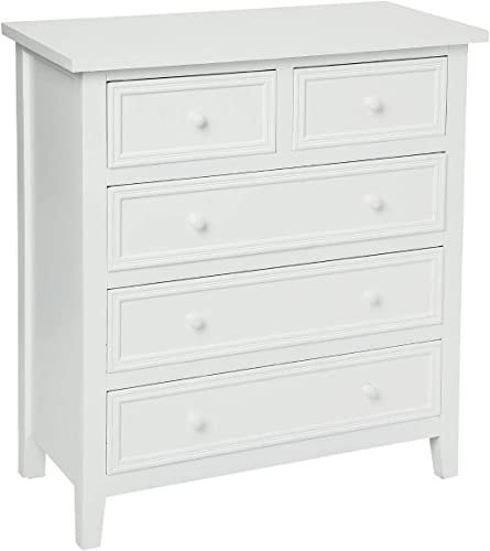 ATMOSPHERA CREATEUR D'INTERIEUR jja Commode Charme 5 tiroirs Blanc