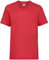 Fruit of the Loom Valueweight Short Sleeve, T-shirt Col Ras Du Cou Manches Courtes Mixte enfant,Rouge (Red),9-11 Ans (Taille fabricant:32)