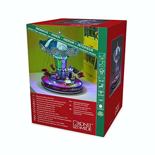 Konstsmide LED Szenerie Karussell mit Animation und 8 klassischen Wei, 3443-000EE, Natur