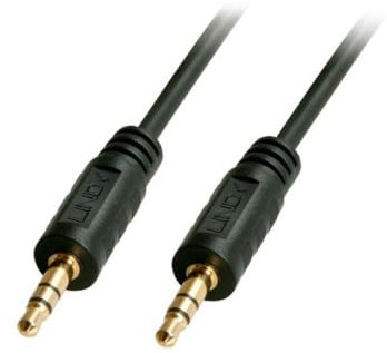 Lindy Premium Audiokabel mit 3,5mm Klinkenstecker, 1m, schwarz, 35641