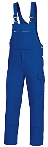 BP Workwear Basic 1482-060-13 Latzhose - Stoffhosenträger mit Gummieinsatz - Taschen für Knieschoner - Reine Baumwolle - Schlanke Passform - Größe: 94 - Farbe: königsblau