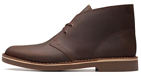 Clarks Bushacre 2 Uomo Marrone Scuro Pelle Stivale da Chukka 40 EU