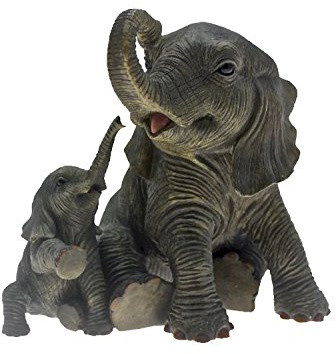 Lesser & Pavey Dekofigur Spielende Elefanten, 15 cm, Schwarz