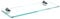 bijon Glasregal Glasablage Wandregal Glas Bad-Regal Glas Badezimmer Regal Badablage Ablageregal - 8mm Hartglas, 100 x 20 cm, Klarglas + Halterung A - Chrom Glanz Optik