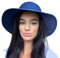 TOSKATOK Chapeau de Soleil d'été Pliable pour Femme-Taille Unique-Bleumarine