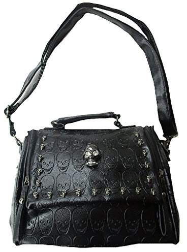 Rockabilly Punk Rock Baby Tasche Schwarz Black Skull Totenkopf Handtasche Bag