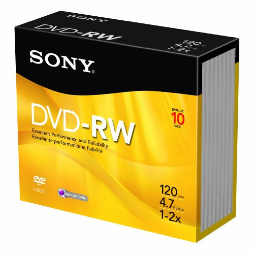 Er Sony 10DMW47SS 2 X 4.7 GB DVD-RW Disc 10