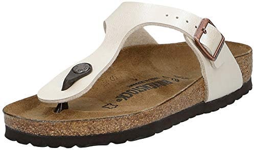 BIRKENSTOCK Damen Gizeh Birko-flor Zehentrenner, Elfenbein, 38 EU