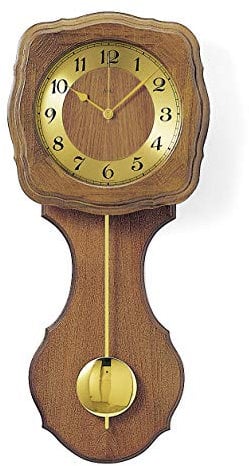 AMS Funk Pendeluhr, Holz, Mehrfarbig, 63 x 32 x 18 cm