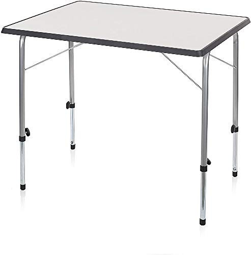 Campart Campingtisch/ Reisetisch - 80 x 60 cm wetterbeständige Rolltischfläche/ höhenverstellbar/ einfach auf- und zusammenklappbar, TA-0831