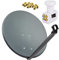 Premium X Satelliten-Komplettanlage 80cm Satellitenschüssel Aluminium Satellitenantenne Quad LNB 8X F-Stecker, SAT bis 4 Teilnehmer