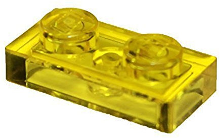 LEGO Piezas y Piezas: Transparente Amarillo 1x2 Placa x100