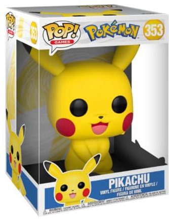 Funko Pop! Games: Pokemon - 10 Inch Pikachu - Vinyl-Sammelfigur - Geschenkidee - Offizielle Handelswaren - Spielzeug Für Kinder und Erwachsene - Video Games Fans - Modellfigur Für Sammler und Display