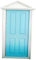 Pink/Purple/Blue Painted Wooden Fairy Front Door with Knocker Plated Dolls House Miniature Accessory - Blue, L
