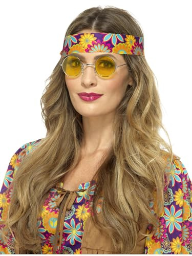 Smiffy's Unisex Adult Hippie Glasses Costume