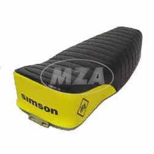Sitzbank, SIMSON kpl. (strukturiert) schwarz/gelb S51E, S70E Enduro