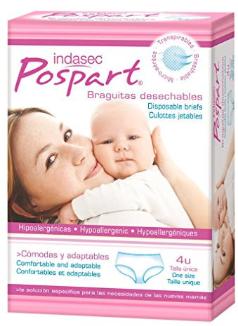 Indasec Braguitas Desechables Posparto - 4 Braguitas