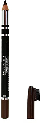 Makki Soft Eyebrow Pencil with brush - 02 Deep Brown Matte Finish Natural Look Fine Strokes