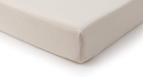 TEMPUR -FIT Spannbetttuch aus Jersey Baumwolle gemischt mit Elasthan, sehr dehnbar, geeignet für Matratzen von 140/160 cm x 190/220 cm, maschinenwaschbar und frei von Chemikalien, Creme