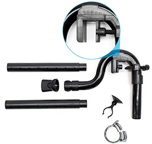 SunSun Auslass Set Ersatzteil Set für HW-403B Aquarium Außenfilter – mit Auslassbogenrohr 180° Winkel, Fixierungsklemme, Düsenrohr, Düse, Saughalter, Schlauchschelle für Aquaristik